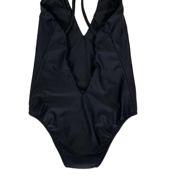 Rebekah Victoria Swimsuit Small Black One Piece Sexy Retro Y2K Beach - Picture 5 of 6